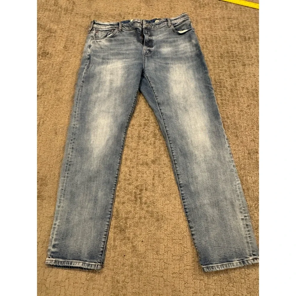 Flint And Tinder Jeans Mens 40X34 Straight Selvedge Denim  5-Pocket (T1)
